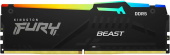 Память DDR5 8Gb 5200MHz Kingston KF552C40BBA-8 Fury Beast RGb RTL Gaming PC5-41600 CL40 DIMM 288-pin 1.25В single rank с радиатором Ret