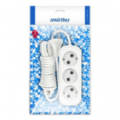 SMARTBUY SBE-10-3-02-N 3 гнезда 2 метра (10А/2.2кВт, ПВС 2х1.0)