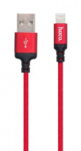 HOCO X14 USB (m)-Lightning (m) 1.0м 2.0A силикон красный черный
