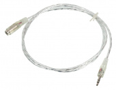 Кабель-удлинитель аудио Buro Jack 3.5 (m)/Jack 3.5 (f) 1м. прозрачный (CAB025-1M)