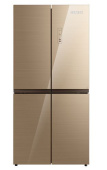 Холодильник CENTEK CT-1756 BEIGE GLASS TOTAL NF 