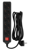 Сетевой фильтр PC Pet AP01006-3-B 5 роз. 3м черный