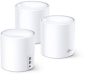 Бесшовный Mesh роутер TP-Link Deco X60(3-Pack) AX3000 10/100/1000BASE-TX белый