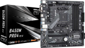 Материнская плата Asrock B450M PRO4 R2.0 Soc-AM4 AMD B450 4xDDR4 mATX AC`97 8ch(7.1) GbLAN RAID+VGA+DVI+HDMI