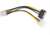 GEMBIRD/Cablexpert (13395) CC-PSU-82 Molex+SATA->PCI-Express 8pin - 0,15 м