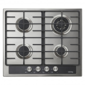 Встраиваемая газовая панель Korting HG 665 CTGX нержавеющая сталь стекло Crystal