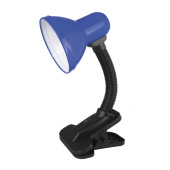 ULTRAFLASH UF-320P C06 синий (Светильник настольный с прищепкой 230В, 60Вт, E27, ЛОН)