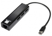 5BITES UA3C-45-09BK USB3.1 / 3*USB2.0 / RJ45 100MB / BLACK