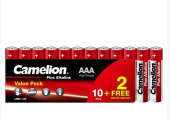 CAMELION LR03 PLUS ALKALINE BLOCK-12 (LR03-HP12, батарейка,1.5В)