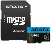 A-DATA MicroSDHC 64GB Class10 UHS-I A1 100/25 MB/S + адаптер