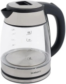 Чайник электрический Scarlett SC-EK27G40 1,8л 1800Вт серебристый/черный