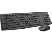 Клавиатура + мышь Logitech MK235 клав:серый мышь:серый USB беспроводная