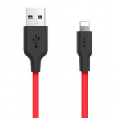 HOCO X21 "Silicone" USB-8 Pin 2A 1M красный/черный