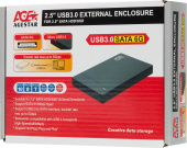 Внешний корпус для HDD/SSD AgeStar 3UB2P3 SATA III пластик черный 2.5"