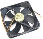 Вентилятор Gembird FANCASE3 черный 120x25мм 2000rpm 3pin