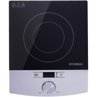 ЭП Hyundai HYC-0102 серебристый/черный стеклокерамика (настольная)