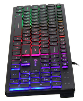 Клавиатура Оклик 550ML черный USB slim Multimedia LED