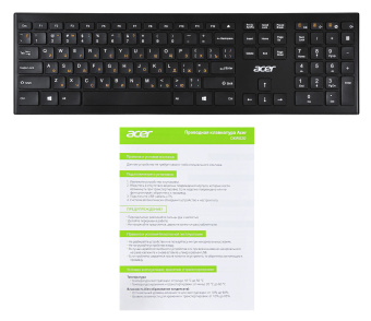 Клавиатура Acer OKR010 черный USB беспроводная slim Multimedia