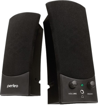 Колонки PERFEO PF-210 UNO 2х3Вт USB черный