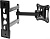 Кронштейн для телевизора Ultramounts UM895 черный 13"-27" макс.15кг поворотно-выдвижной и наклонный