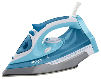 Утюг DELTA LUX DL-712 белый с серо-голубым