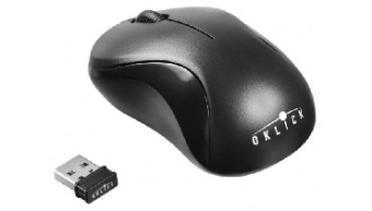 OKLICK 605SW черный оптическая (1200dpi) беспроводная USB (3but)