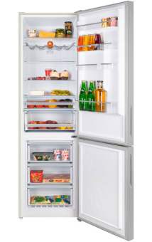 Холодильник Maunfeld MFF200NFBG Inverter бежевый