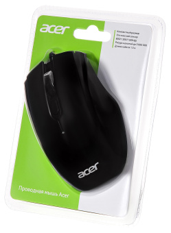 Мышь Acer OMW020 черный оптическая (1600dpi) USB (3but)