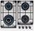 Газовая варочная панель DeLonghi GRETA 6GW BB белый Газовая варочная панель DeLonghi GRETA 6GW BB белый