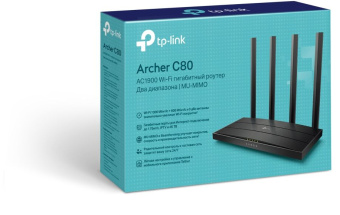 Роутер Wi-Fi TP-LINK Archer C80, черный