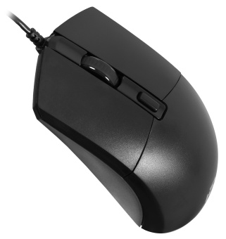 Мышь Оклик 207M черный оптическая (2400dpi) USB (4but)
