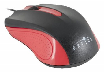 OKLICK 225M черный/красный оптическая (1200dpi) USB (2but)