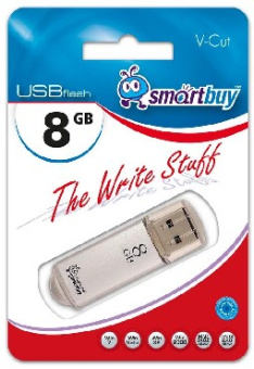 SMARTBUY 8GB V-CUT SILVER