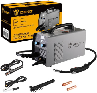 Сварочный полуавтомат Deko DKWM200A MIG-MAG/ММА 5.6кВт