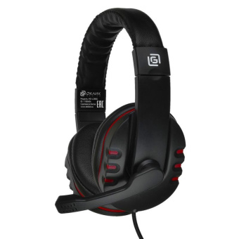 OKLICK HS-L380G ABBADON черный/красный