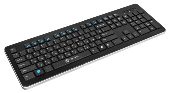Клавиатура Оклик 870S черный USB беспроводная slim Multimedia