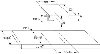 Встраиваемая индукционная панель Gorenje GI3201BC черный