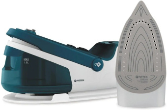 Паровая станция Vitek VT-2830 2400Вт белый/бирюзовый