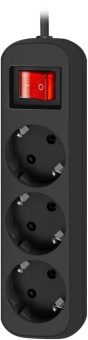 Сетевой удлинитель Defender G330 3 роз. 3м черный (99334)