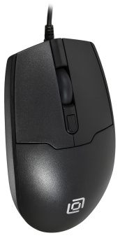 Мышь Оклик 147M черный оптическая (1600dpi) USB (4but)