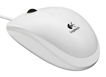 Мышь Logitech B100 белый оптическая (800dpi) USB (2but)