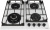 Газовая варочная панель DeLonghi GRETA 6GW BB белый Газовая варочная панель DeLonghi GRETA 6GW BB белый