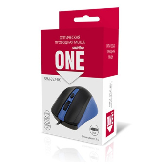 Мышь проводная SMARTBUY SBM-352-BK ONE сине-черная